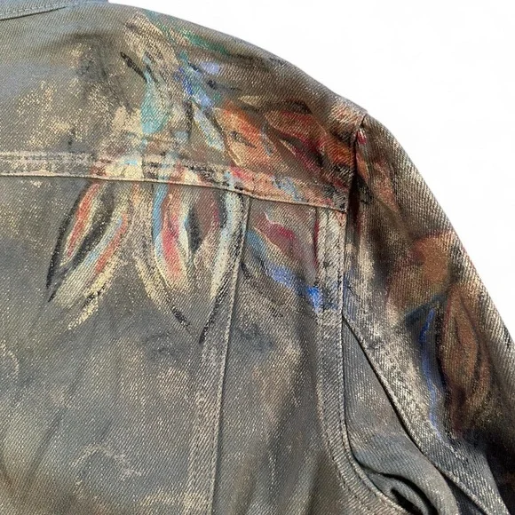 Ralph Lauren Purple Label Women’s 2 Bacall Embellished Denim Military Jacket